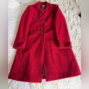 Calvin Klein Vibrant Red Trench Coat